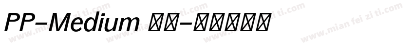 PP-Medium 常规字体转换